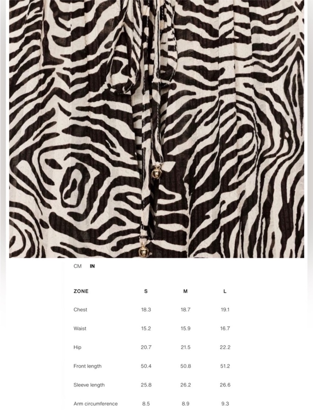 Zara Zebra Animal Print Belted Midi Dress L NWT - Picture 7 of 11